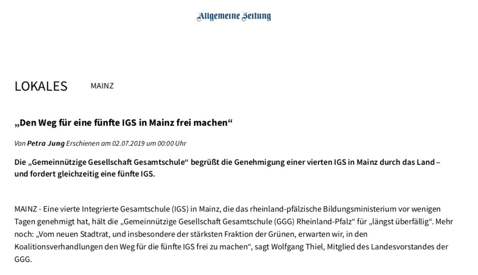 „Den Weg für eine fünfte IGS in Mainz frei machen“ copy